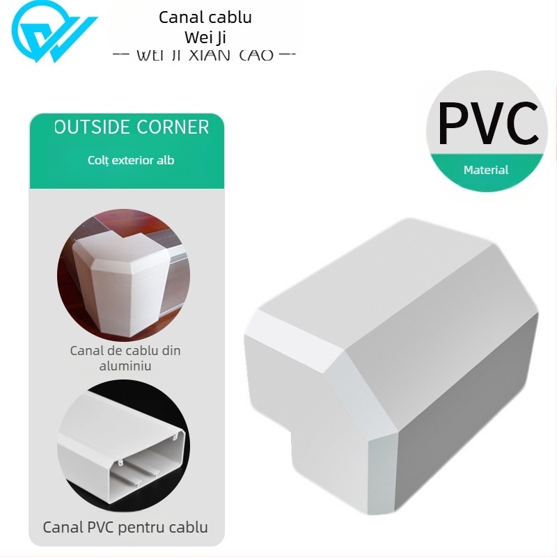 Canal de cabluri din aliaj de aluminiu, montat la suprafață, priză 86, cabluri ascunse