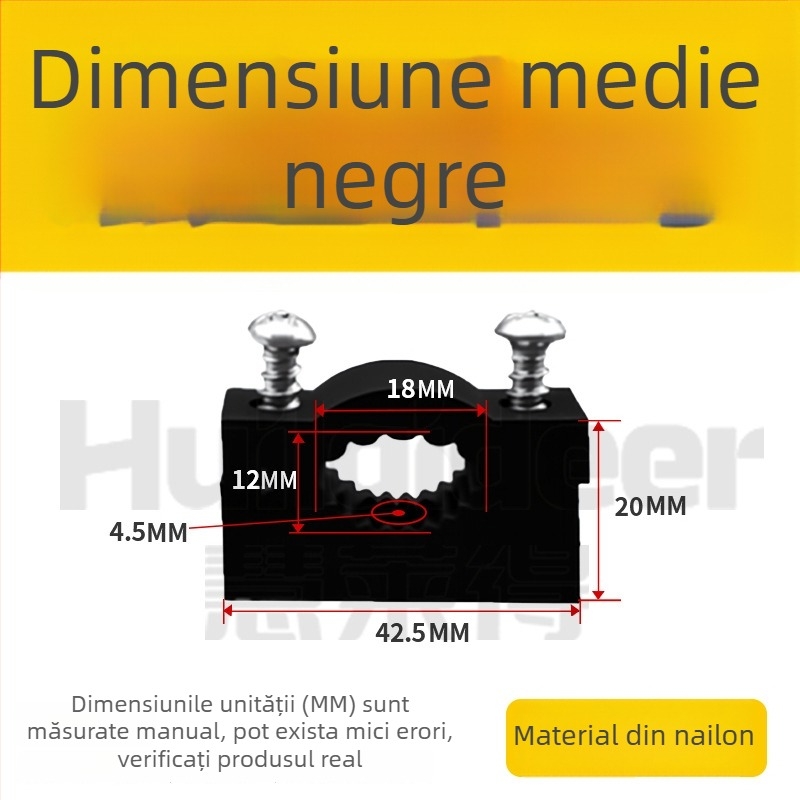 Clip de fixare pentru cabluri din plastic, cu design îngroșat