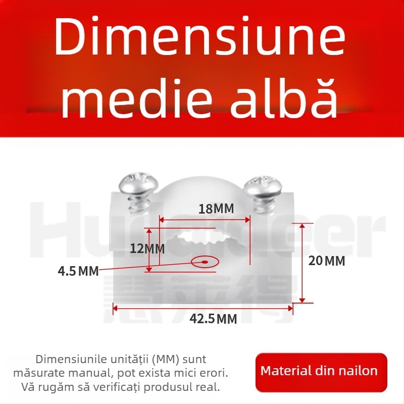 Clip de fixare pentru cabluri din plastic, cu design îngroșat