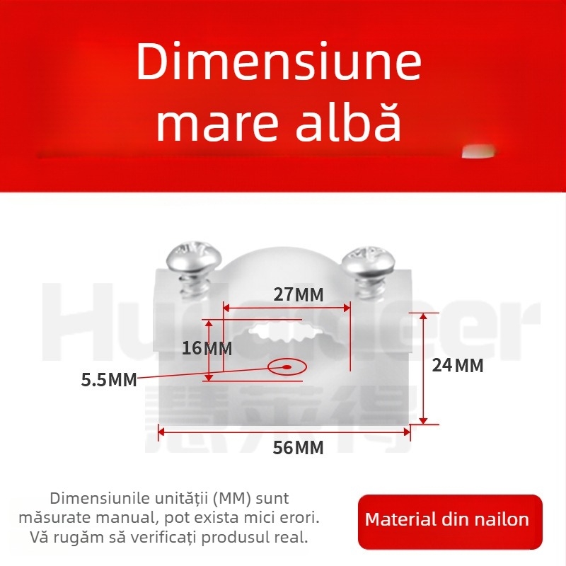 Clip de fixare pentru cabluri din plastic, cu design îngroșat