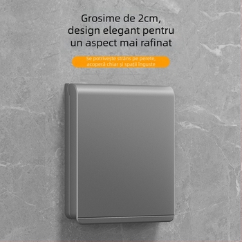 Capac impermeabil tip 86 pentru întrerupătoare și prize în baie, montaj cu bandă adezivă, carcasă PC (Ouben)