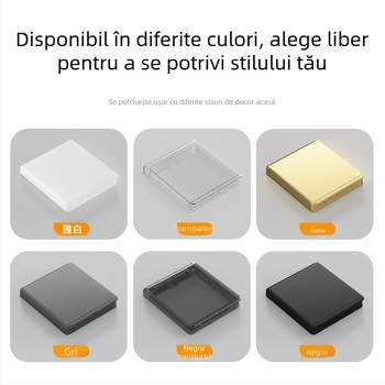 Capac impermeabil tip 86 pentru întrerupătoare și prize în baie, montaj cu bandă adezivă, carcasă PC (Ouben)