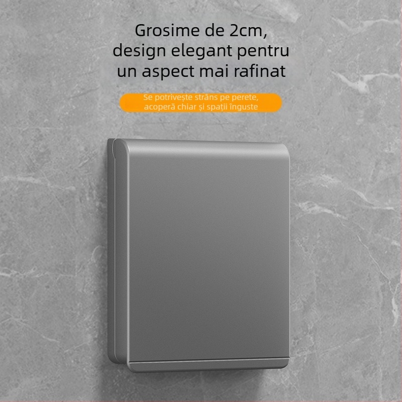 Capac impermeabil tip 86 pentru întrerupătoare și prize în baie, montaj cu bandă adezivă, carcasă PC (Ouben)