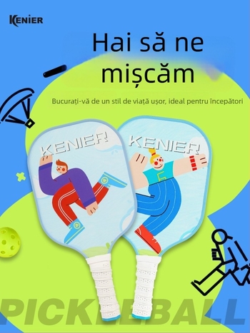 Rachetă pickleball din fibră de sticlă, pentru interior și exterior, personalizabilă; greutate 280 g (lovire unică) sau 760 g (set complet); brand Kenier