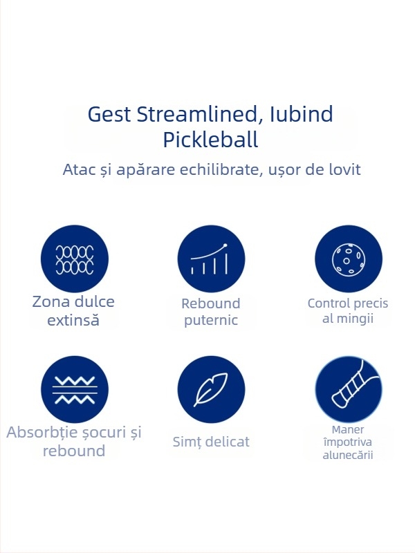 Rachetă pickleball din fibră de sticlă, pentru interior și exterior, personalizabilă; greutate 280 g (lovire unică) sau 760 g (set complet); brand Kenier