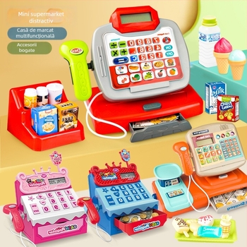 Casieră de jucărie simulată pentru copii cu calcul în timp real, sunet și lumină — set educațional multifuncțional pentru 4–6 ani (Material: plastic; Tip: casierie simulată; Funcții: calcul în timp real cu sunet și lumină)