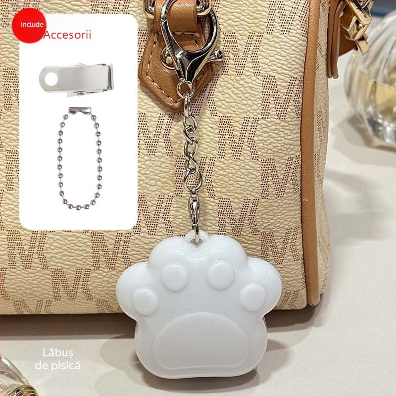 Lampă de noapte pentru breloc cu senzor de atingere, baterie încorporată reîncărcabilă, carcasa ABS, 36V, forme: labă de pisică, nori, rotund