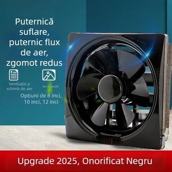 Ventilator de evacuare tip fereastră pentru bucătărie și baie, 1000W, 220V, 50Hz, montaj suspendat