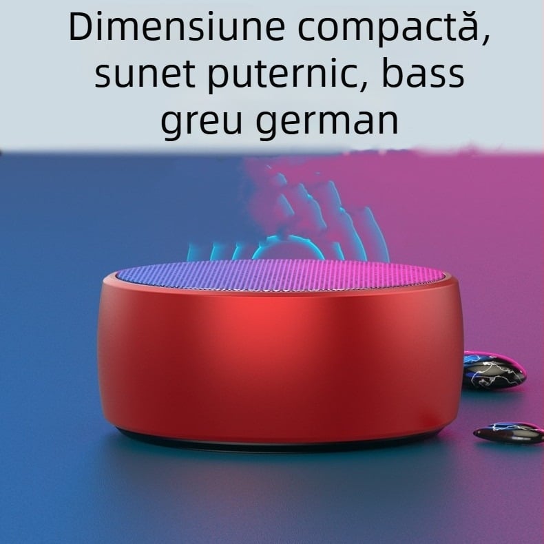 Boxă Bluetooth portabilă 5W, baterie încorporată 300–500mAh, IPX5 rezistent la apă, Bluetooth 5.0, intervalul de frecvență 60 Hz–15 kHz