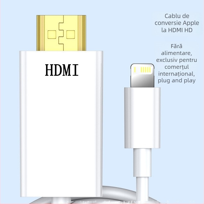 Cablu HDMI pentru dispozitive Apple, cablu HDMI 2.0 HDTV de înaltă viteză, OEM disponibil, lansat în 2024