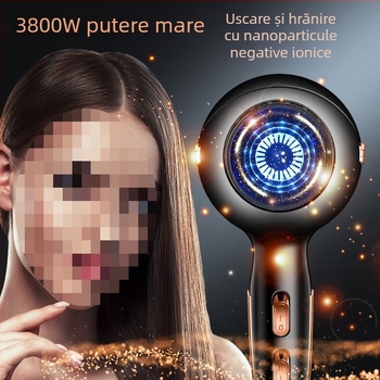 Uscător de păr cu motor DC, 2500W, 3 viteze, aer rece/calduros, duză unică