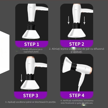 Accesoriu pentru uscător de păr pentru bucle, interfață universală, model G9, material PC, greutate 0,23 kg, KUCHITE