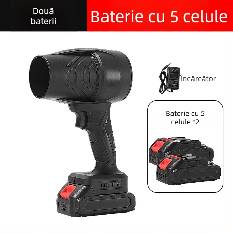 Suflător de praf portabil, cu baterie litiu reîncărcabilă, 21V, ventilator industrial