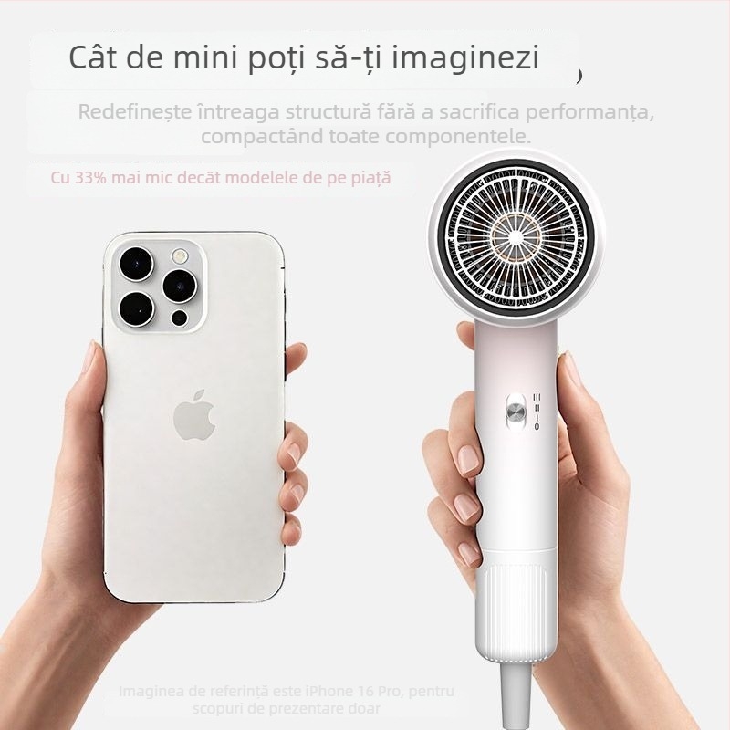 Uscător de păr pentru cămin — 800W, motor DC, 220V, 3 viteze de flux de aer, duză difuzor unică