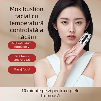Instrument de moxibustie, baghetă de moxibustie portabilă cu rolare, baterie încorporată 300–500 mAh, IPX1 rezistent la apă, pentru uz casnic
