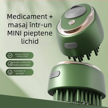 Ghid lichid pentru scalp cu aplicator cu bilă și masaj prin vibrații - LN-665, 35–40 g, calmare scalpului, utilizare universală