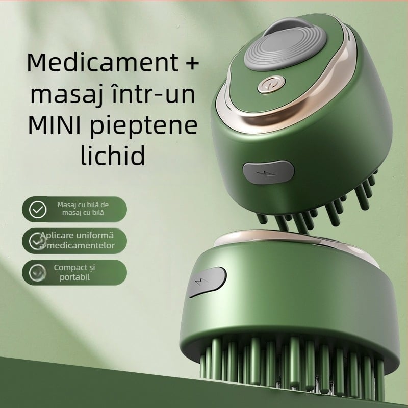 Ghid lichid pentru scalp cu aplicator cu bilă și masaj prin vibrații - LN-665, 35–40 g, calmare scalpului, utilizare universală