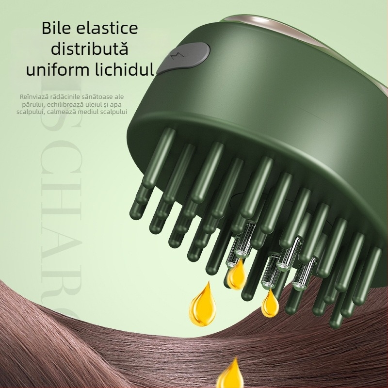 Ghid lichid pentru scalp cu aplicator cu bilă și masaj prin vibrații - LN-665, 35–40 g, calmare scalpului, utilizare universală