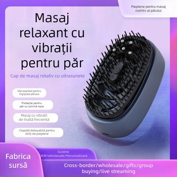 Pieptene pentru masaj al scalpului cu ulei esențial – îngrijire păr, calmare scalp, hrănire, multifuncțional, 300 g