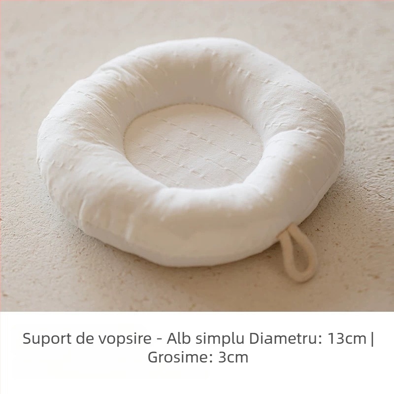 Covoraș pentru ceainic din bumbac-lenin, în stil japonez, cu protecție anti-arși îngroșată, suport circular pentru ceai și pentru lapte, realizat manual