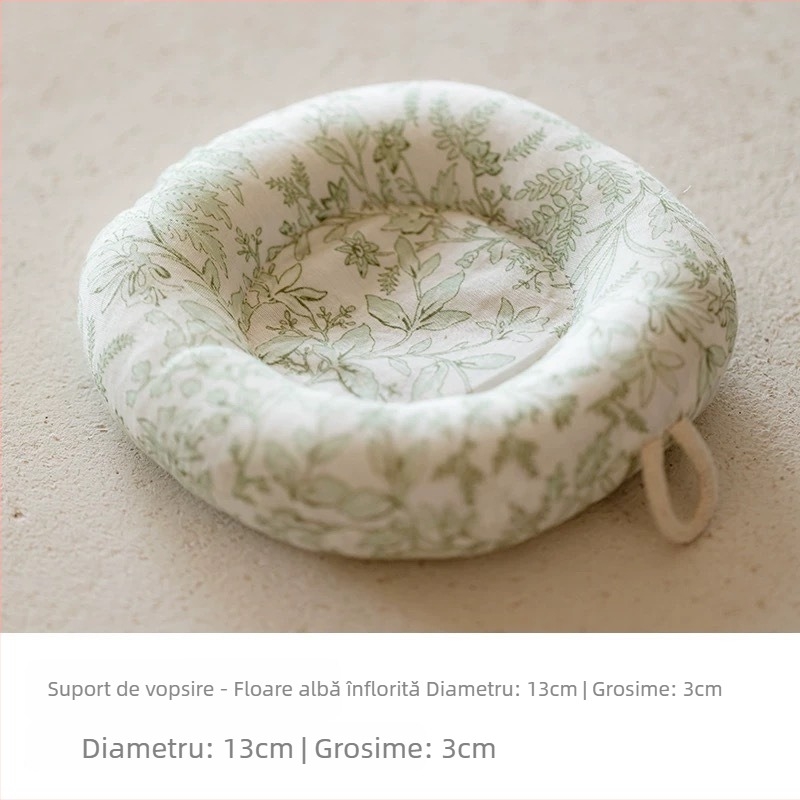 Covoraș pentru ceainic din bumbac-lenin, în stil japonez, cu protecție anti-arși îngroșată, suport circular pentru ceai și pentru lapte, realizat manual