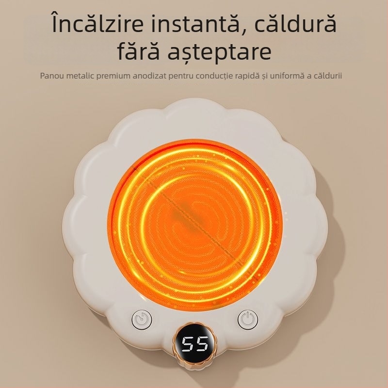 Încălzitor de birou 2 în 1, suport ceramic pentru ceașcă, temperatură constantă, fără oprire automată
