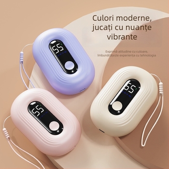 Încălzitor de mâini USB reîncărcabil, baterie încorporată de 1000–1200 mAh, model N12, 5V 3W, răcire cu placă de aluminiu