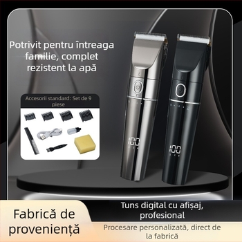 Mașină de tuns păr pentru copii, ultra-silențioasă, cu baterie încorporată, lamă ceramică, autonomie 1–3 ore, reîncărcabilă