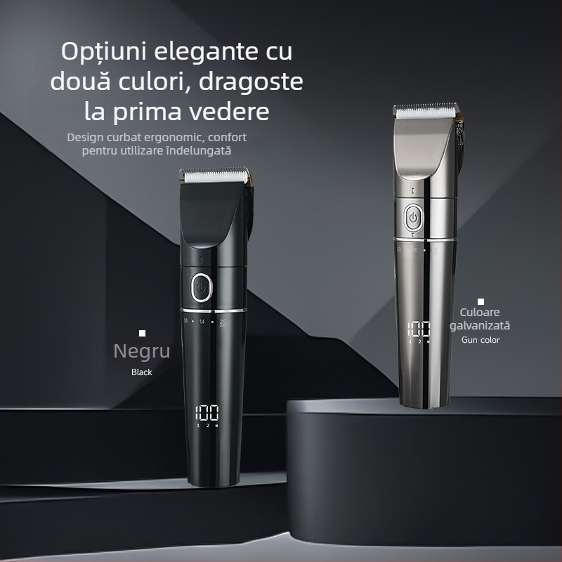 Mașină de tuns păr pentru copii, ultra-silențioasă, cu baterie încorporată, lamă ceramică, autonomie 1–3 ore, reîncărcabilă