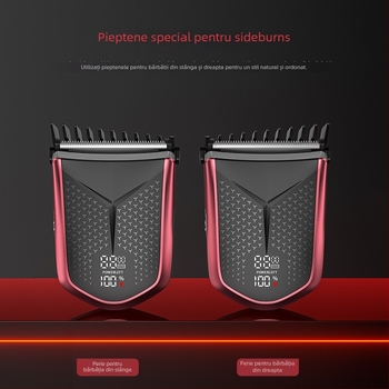 Mașină electrică de tuns păr cu spălare completă a corpului și afișaj LCD, reîncărcabilă, motor cu perii, lame din oțel inoxidabil (Baterie încorporată 500-800 mAh – Autonomie 1-3 h – Zgomot 46-70 dB – Rezistent la apă)