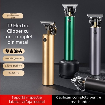 Set de tuns păr - reîncărcabil, motor cu perii, lame din oțel inoxidabil, rezistent la apă, baterie încorporată 1200–2000mAh