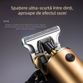 Set de tuns păr - reîncărcabil, motor cu perii, lame din oțel inoxidabil, rezistent la apă, baterie încorporată 1200–2000mAh