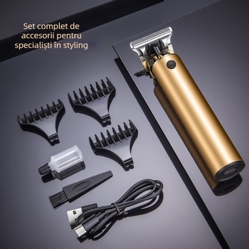 Set de tuns păr - reîncărcabil, motor cu perii, lame din oțel inoxidabil, rezistent la apă, baterie încorporată 1200–2000mAh