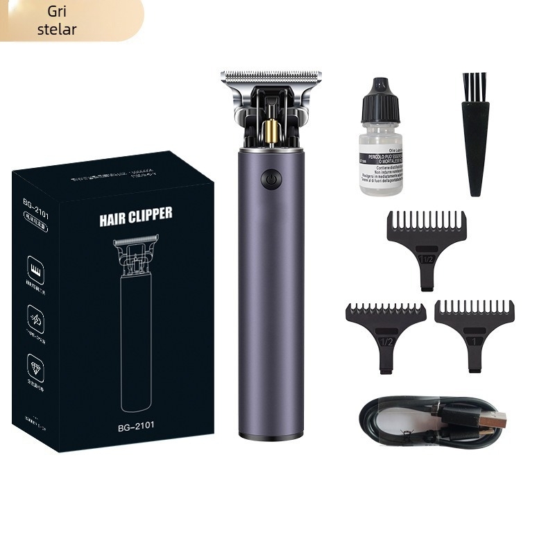 Set de tuns păr - reîncărcabil, motor cu perii, lame din oțel inoxidabil, rezistent la apă, baterie încorporată 1200–2000mAh