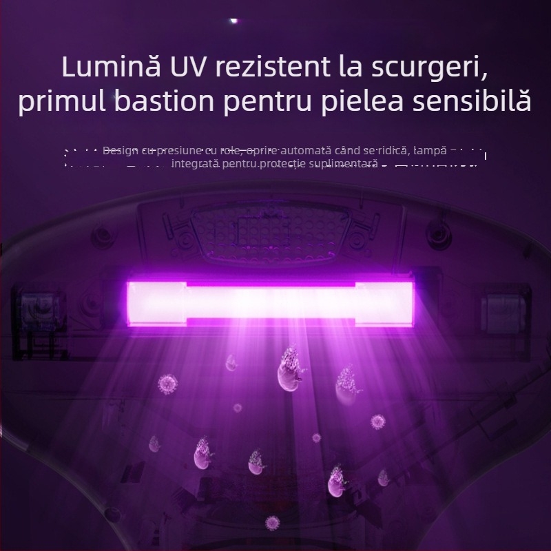 Aspirator manual pentru acarieni cu sterilizare UV și duză ciclonică, alimentare prin cablu, cablu de aproximativ 4 m, recipient praf >0,4 L