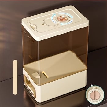 Recipient pentru orez cu corp transparent, etanș, protecție împotriva insectelor și umezelii, din ABS plastic