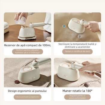 Midea fier de aburi portabil pentru haine, compact și pliabil, 111-240V, pentru casă și cămin studențesc