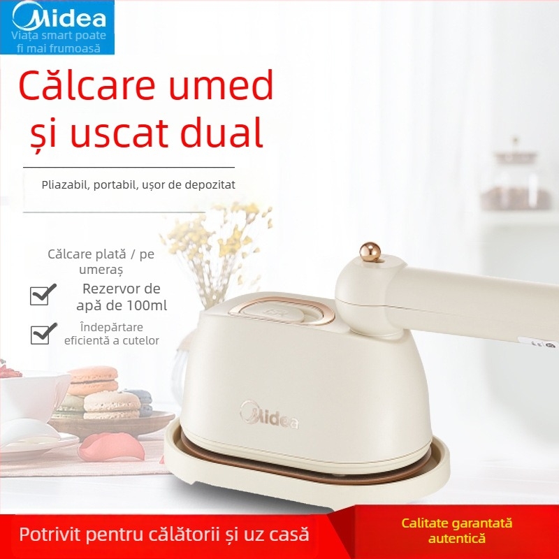 Midea fier de aburi portabil pentru haine, compact și pliabil, 111-240V, pentru casă și cămin studențesc