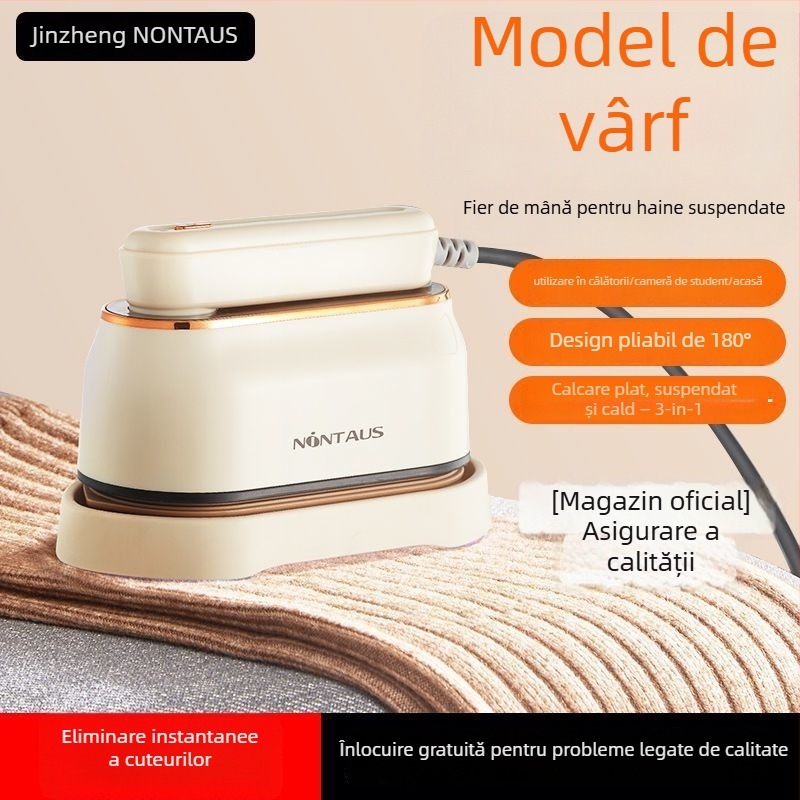 Fier de haine portabil cu abur — 1000W, alimentare la priză, 111–240V, capacitate sub 0,8 L, design pliabil, sistem de călire all-in-one