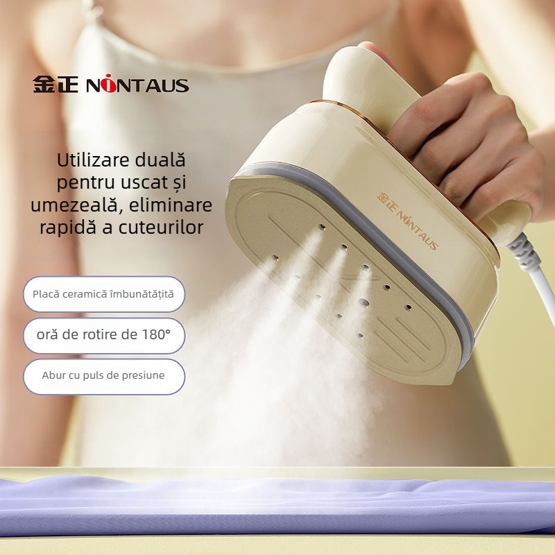 Fier de haine portabil cu abur — 1000W, alimentare la priză, 111–240V, capacitate sub 0,8 L, design pliabil, sistem de călire all-in-one