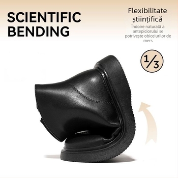 Botosei Martin pentru copii din piele sintetică, căptușiți cu polar, talpă din cauciuc, fermoar lateral