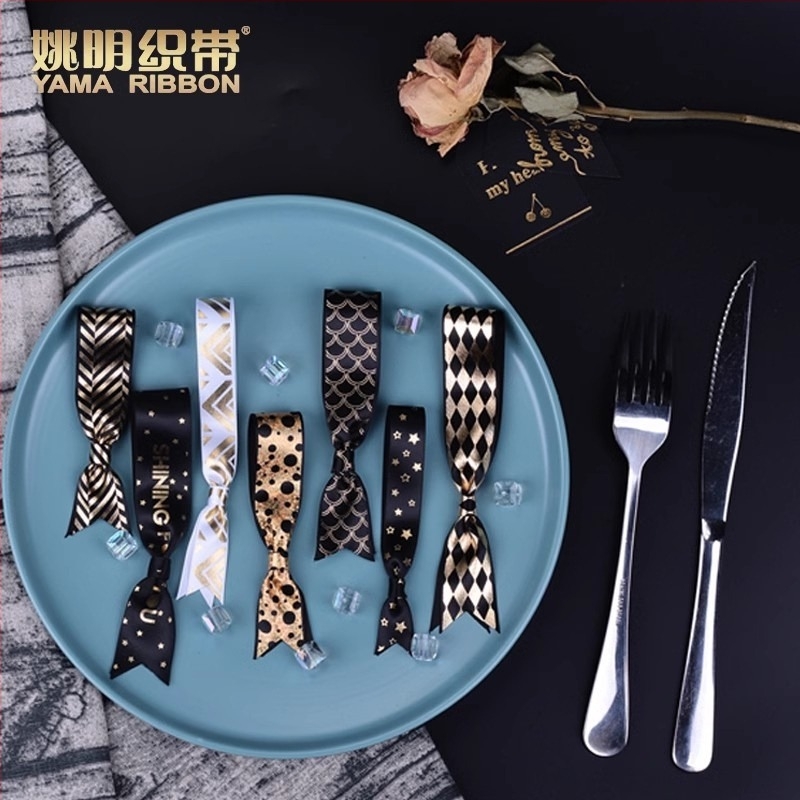 Bandă decorativă din poliester Yao Ming pentru ambalarea cadourilor, floristică și decor interior