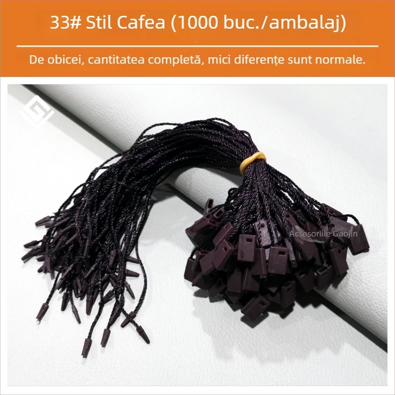 Șnur pentru etichete, Hengchang, fir poliester, cataramă plastic, pentru pantofi, pălării, genți, îmbrăcăminte, accesorii, textile de casă, jucării