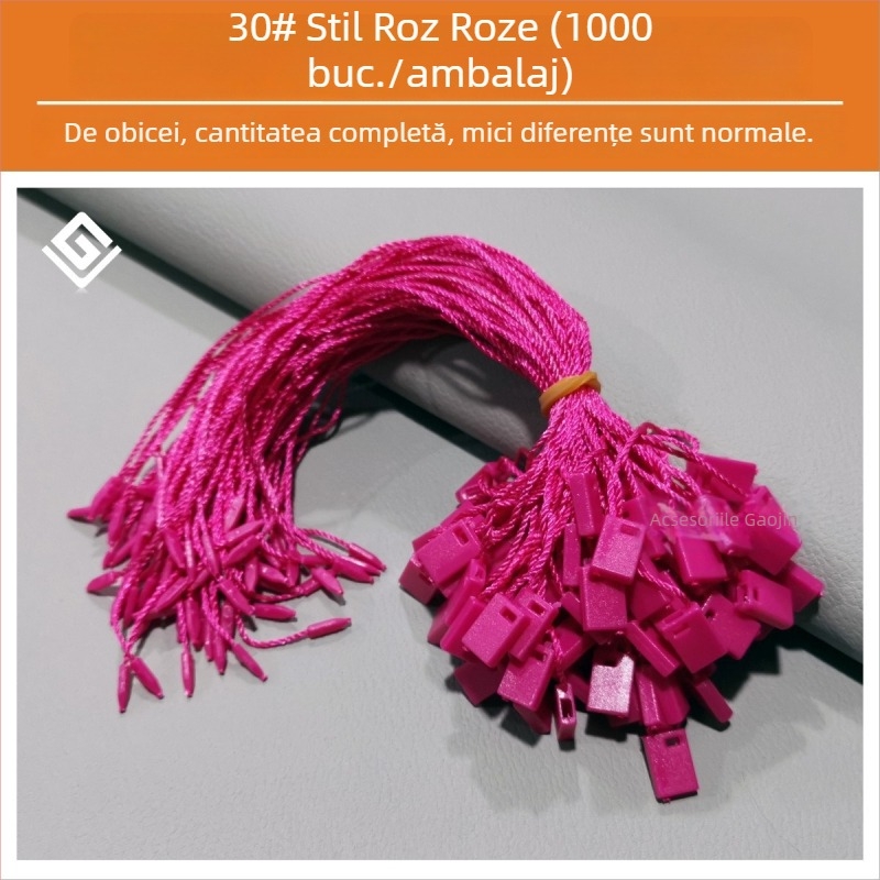 Șnur pentru etichete, Hengchang, fir poliester, cataramă plastic, pentru pantofi, pălării, genți, îmbrăcăminte, accesorii, textile de casă, jucării