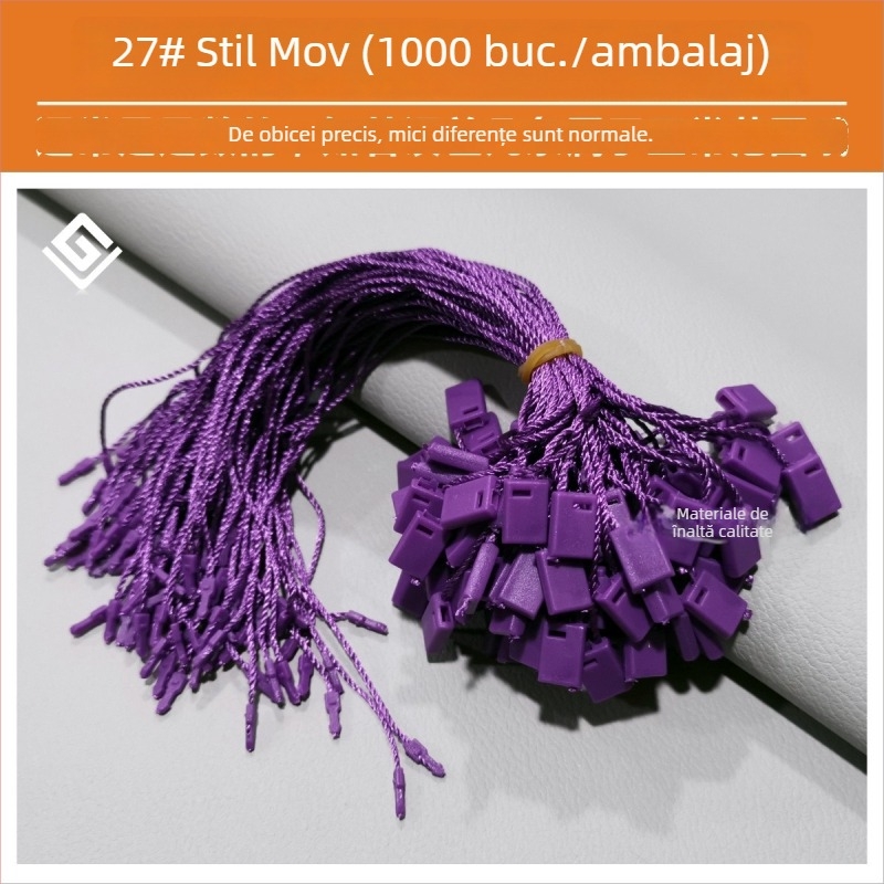 Șnur pentru etichete, Hengchang, fir poliester, cataramă plastic, pentru pantofi, pălării, genți, îmbrăcăminte, accesorii, textile de casă, jucării
