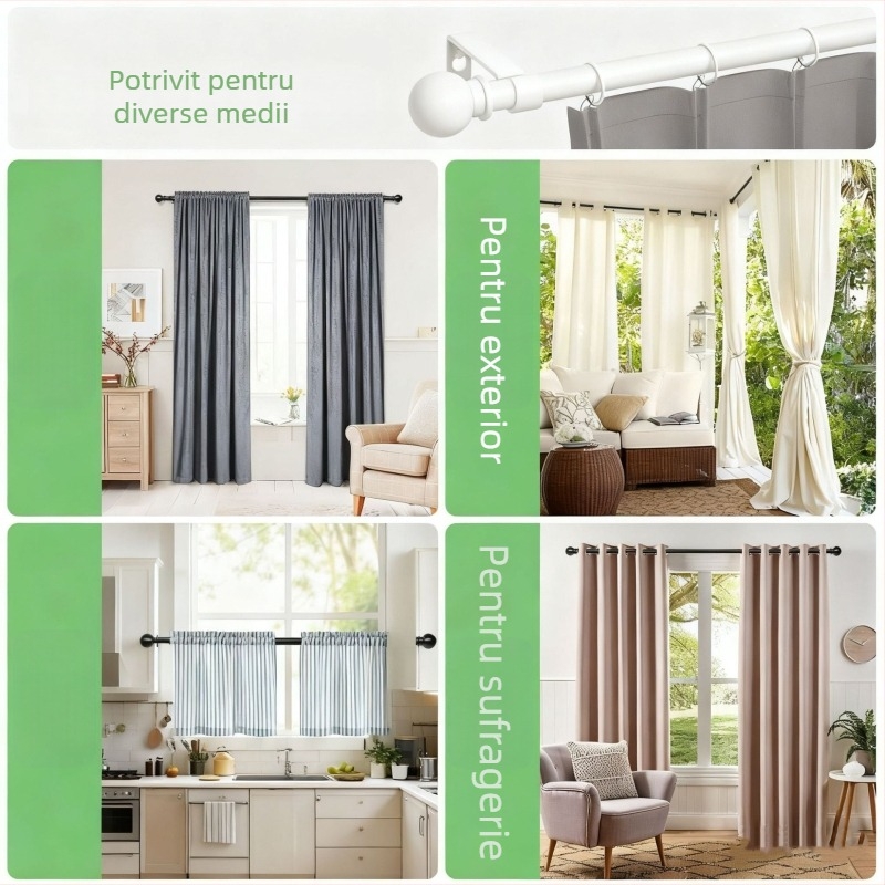 Bară de cortină romană în stil european, cu suport și șuruburi, rășină, Yijiale, lux discret, personalizabilă, marcă privată autorizată