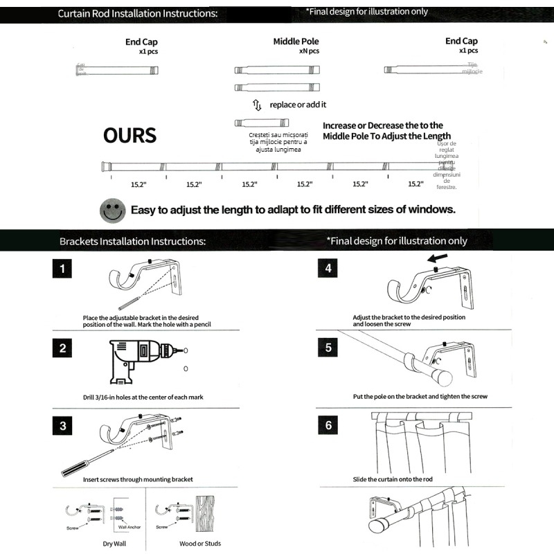 Bară pentru perdele cu aliaj de aluminiu îngroșat, design roman, stil modern minimalist, șină pentru perdele