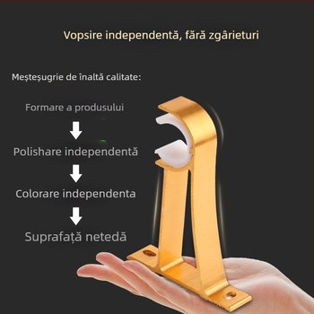 Suport pentru șină de perdea din aliaj de aluminiu – pentru șină simplă sau dublă – bază fixă – montaj superior sau lateral