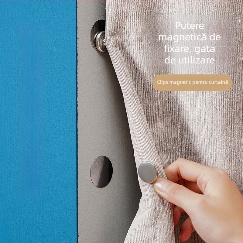 Suport magnetic pentru perdea, stil japonez, din fier și magnet, design modern minimalist, nepersonalizabil