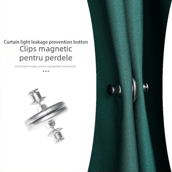 Cataramă pentru perdea cu aderență magnetică puternică, din aliaj, reutilizabilă, închidere magnetică detașabilă, previne scurgerea luminii